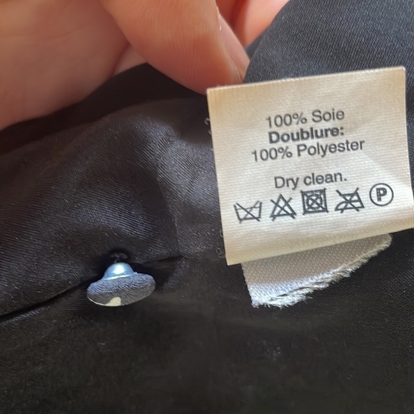 Madewell black and white mixed printed keyhole back dress - Picture 9 of 9